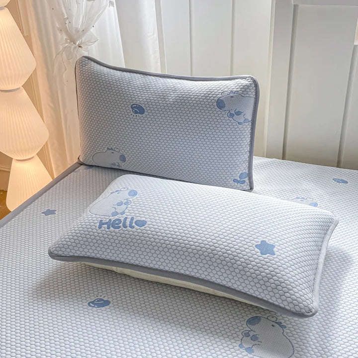 Capibara Summer Bed Mat Queen Soft Breathable Ice Bean Cooling Mat Coolness Summer Mat Cool Down Mattress Protector Pad Bedsheet